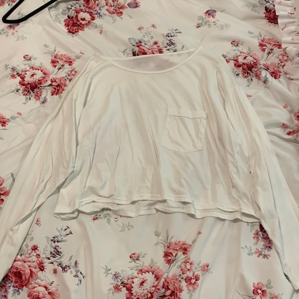 American apparel long sleeve cropped tee ONE SIZE